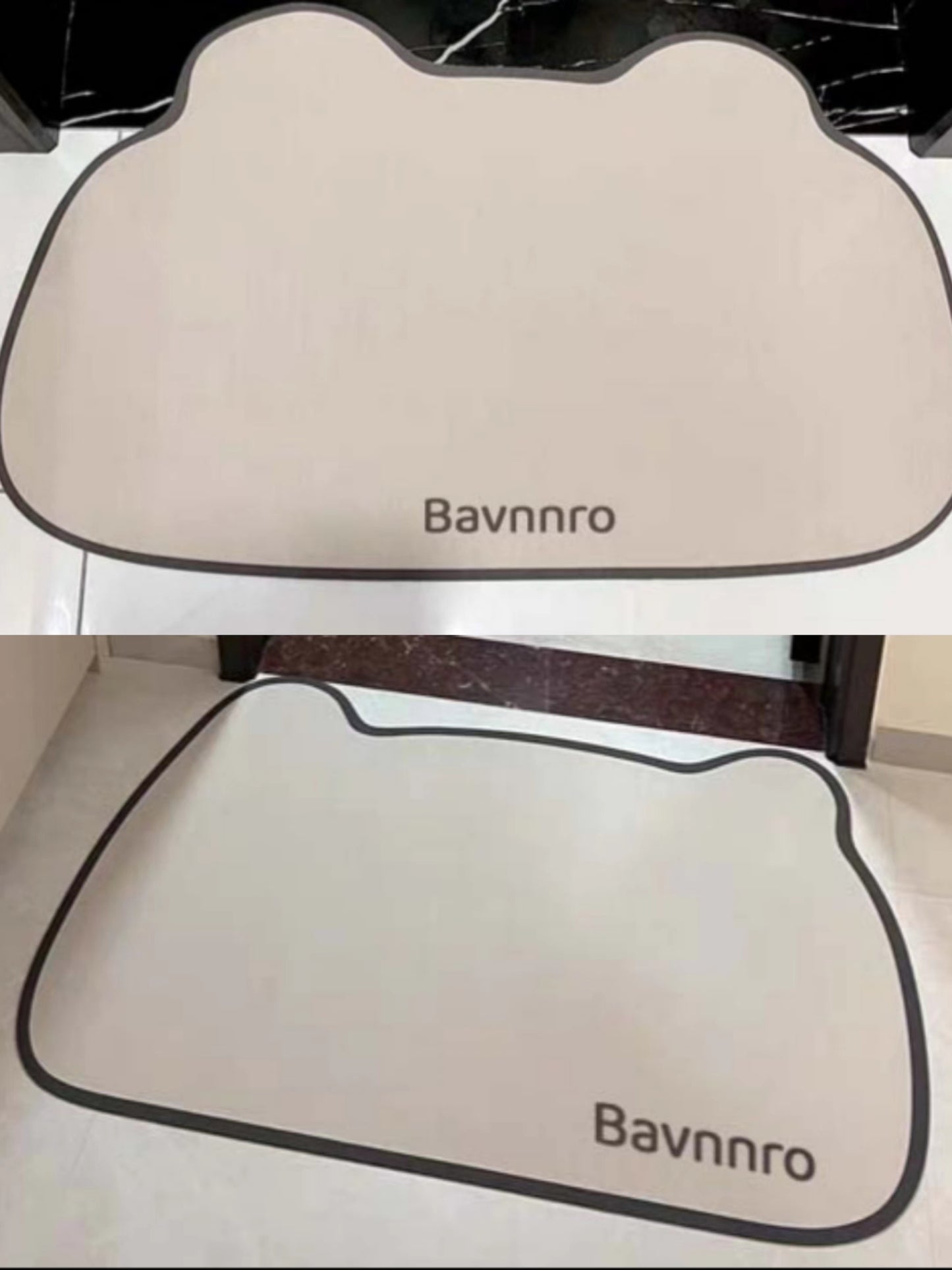 Bavnnro Bathroom mats - Non Slip, Quick Dry, Stain Resistant Bath Mat Rug for Bathroom Floor - Easy Care Shower Rug for Outside Bathtub - 17"x27" Grey