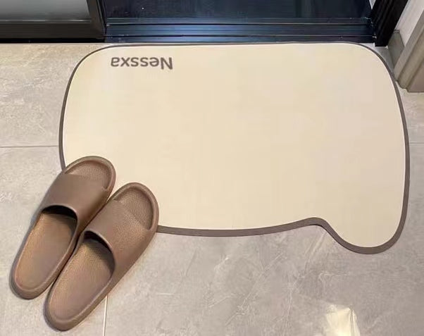 Nessxa Bathroom mats - Non Slip, Quick Dry, Stain Resistant Bath Mat Rug for Bathroom Floor - Easy Care Shower Rug for Outside Bathtub - 17"x27" Grey