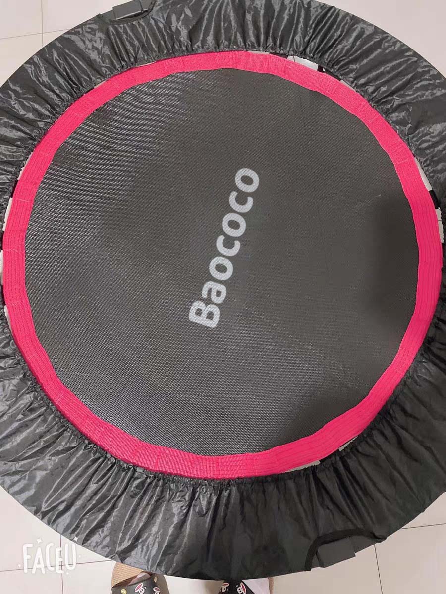Baococo Foldable Mini Trampoline, Indoor Trampoline for Kids, Adults Indoor/Garden Workout, Fitness Rebounder with Adjustable Foam Handle