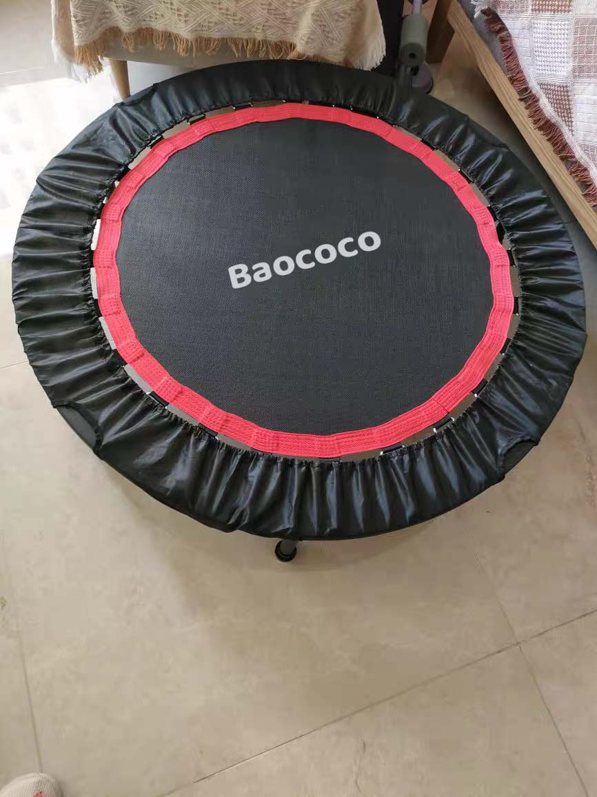 Baococo Foldable Mini Trampoline, Indoor Trampoline for Kids, Adults Indoor/Garden Workout, Fitness Rebounder with Adjustable Foam Handle