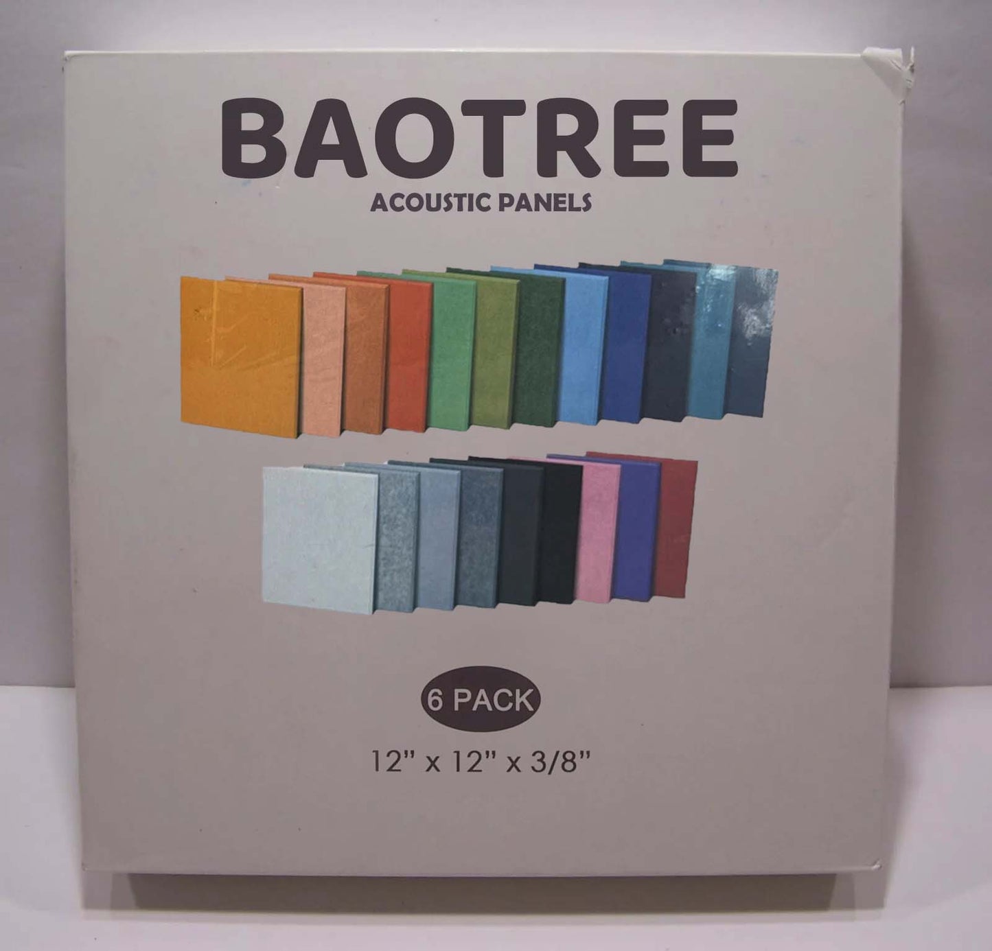Baotree 6 Pack Acoustical Insulation Barrier Panels Soundproof Wall Panels Wall Decoration Sound Absorbing Panel High-Density Sound Deadening Panels Acoustic Treatment Panel For Home Studio