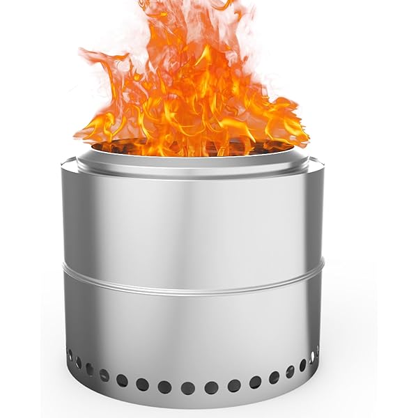 Sedeke 20 inch Smokeless Fire Pit, Outdoor Wood Burning Portable Stainless Steel Fire Pit with Carry Bag for Backyard Patio Garden Picnic Camping Bonfire