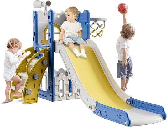 Toddler Slide,Kids Slide Playset for Toddler,Indoor Outdoor Slide Toddler Playset with Storage Space and Non-Slip Steps,Gifts for Boys and Girls 1-3 Years