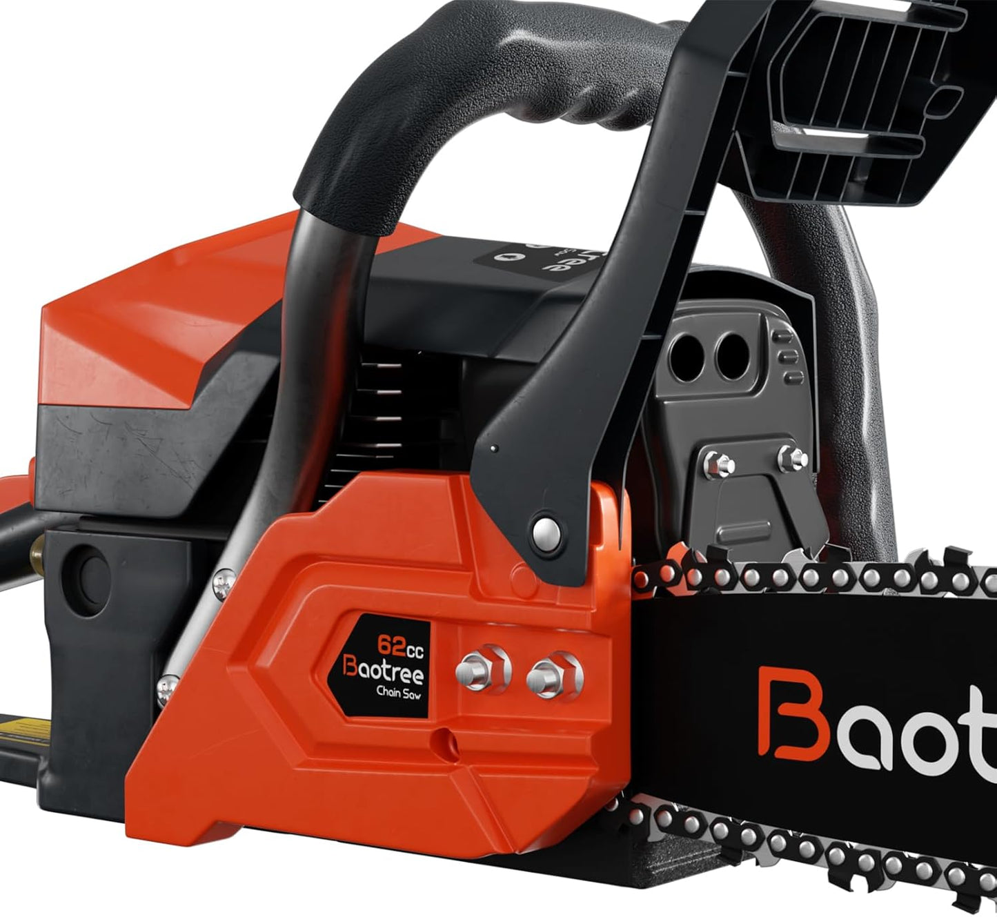 62cc Gas Chainsaw, 20-Inch Professional Chainsaw with 2-Cycle Engine & Anti-Vibration System, Quick Start Technology for Tree Cutting, Firewood, Logging