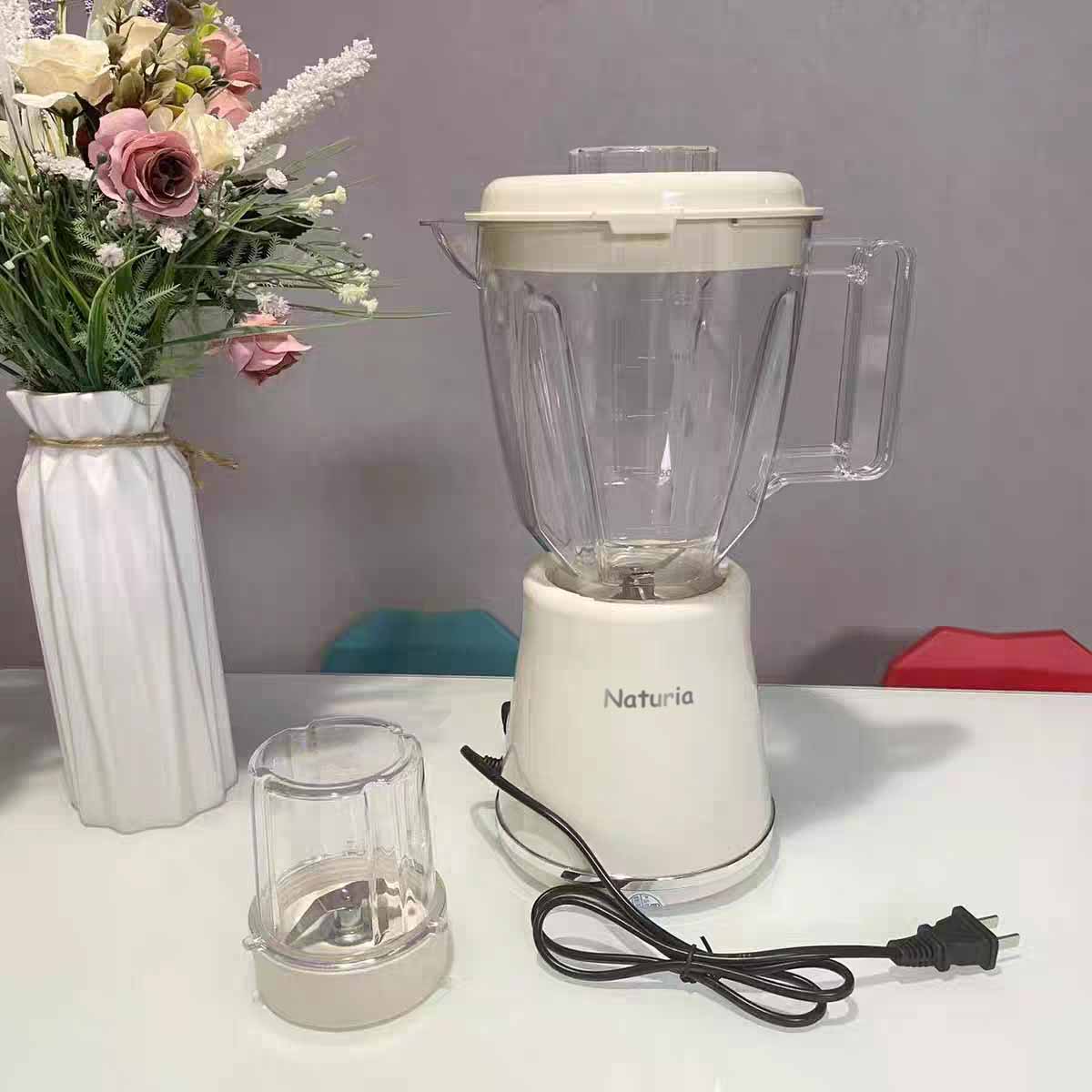 Naturia Cold Press Juicer, Juicers Machines Electrical Juice Extractors for Fruit,Easy to Clean, Large Auger, Triple Strainers, Silver