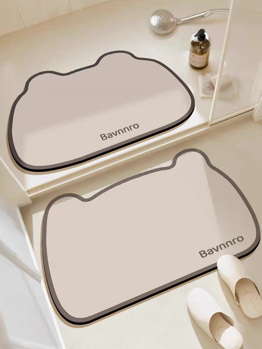 Bavnnro Bathroom mats - Non Slip, Quick Dry, Stain Resistant Bath Mat Rug for Bathroom Floor - Easy Care Shower Rug for Outside Bathtub - 17"x27" Grey
