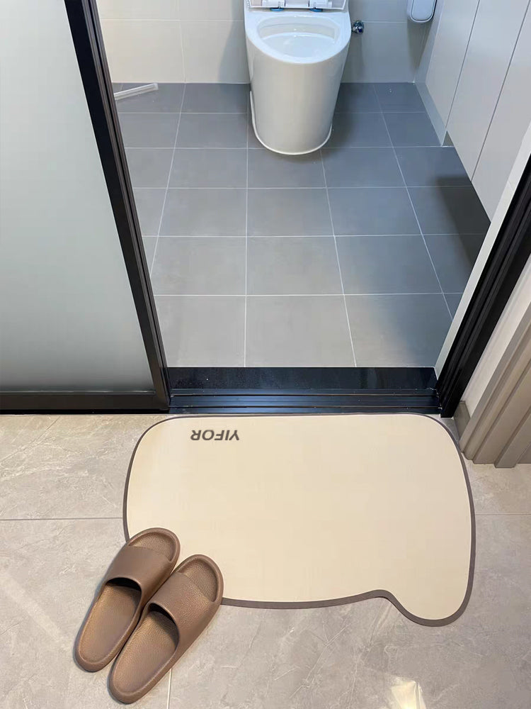 YIFOR Bathroom mats - Non Slip, Quick Dry, Stain Resistant Bath Mat Rug for Bathroom Floor - Easy Care Shower Rug for Outside Bathtub - 17"x27" Grey