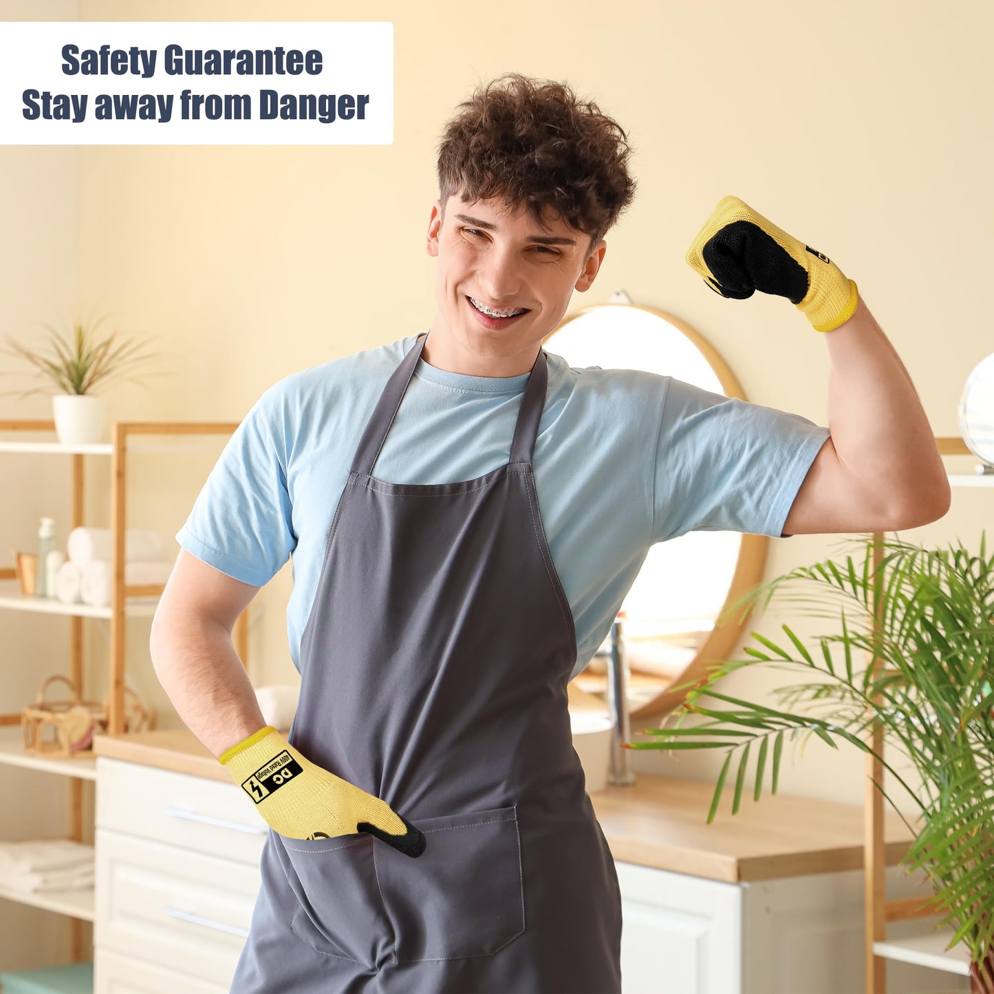 Beeooo Insulated Electrician Gloves 400V High Voltage Resistant Gloves
