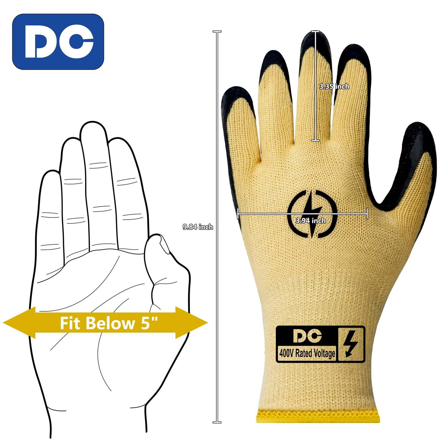 Beeooo Insulated Electrician Gloves 400V High Voltage Resistant Gloves