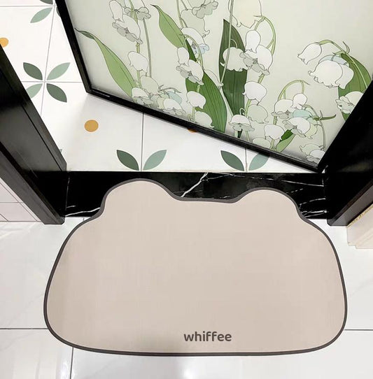 whiffee Bathroom mats - Non Slip, Quick Dry, Stain Resistant Bath Mat Rug for Bathroom Floor - Easy Care Shower Rug for Outside Bathtub - 17"x27" Grey